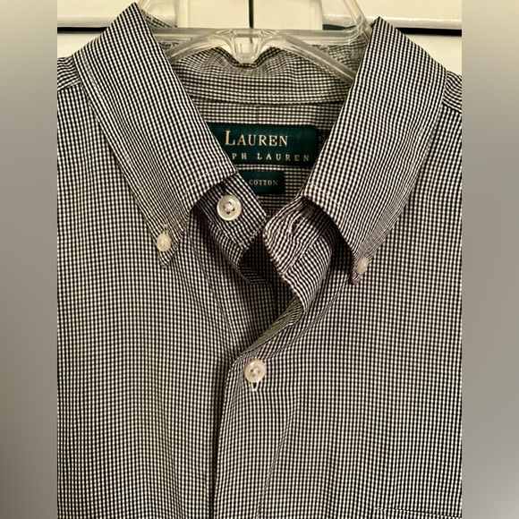 NWOT Lauren Ralph Lauren Polo Long Sleeve Classic Plaid Button Up SZ 15.5/32-33 - Picture 8 of 16
